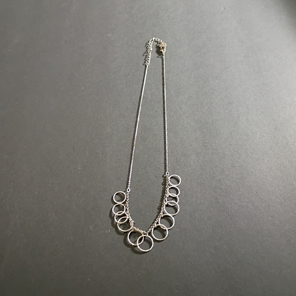 LC Lauren Conrad Silver Multi-Circle Necklace